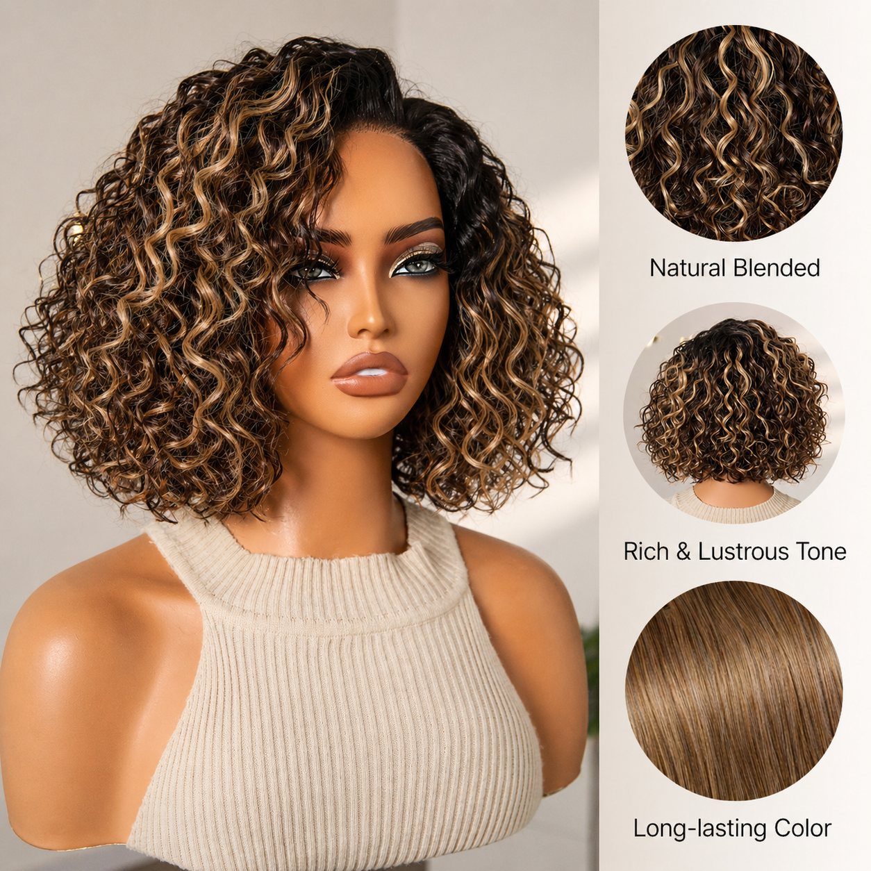🔥Ready-to-Wear Glueless Curly Bob Wig