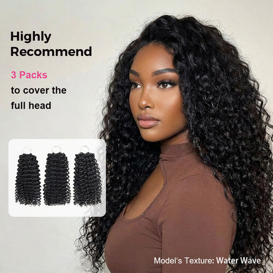 Seamless Crochet Human Hair – Natural Blend, Fast Install & Full Coverage 🤍